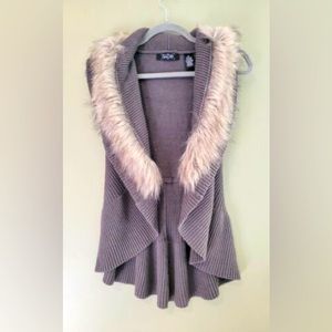 Faux Fur Sweater Vest
